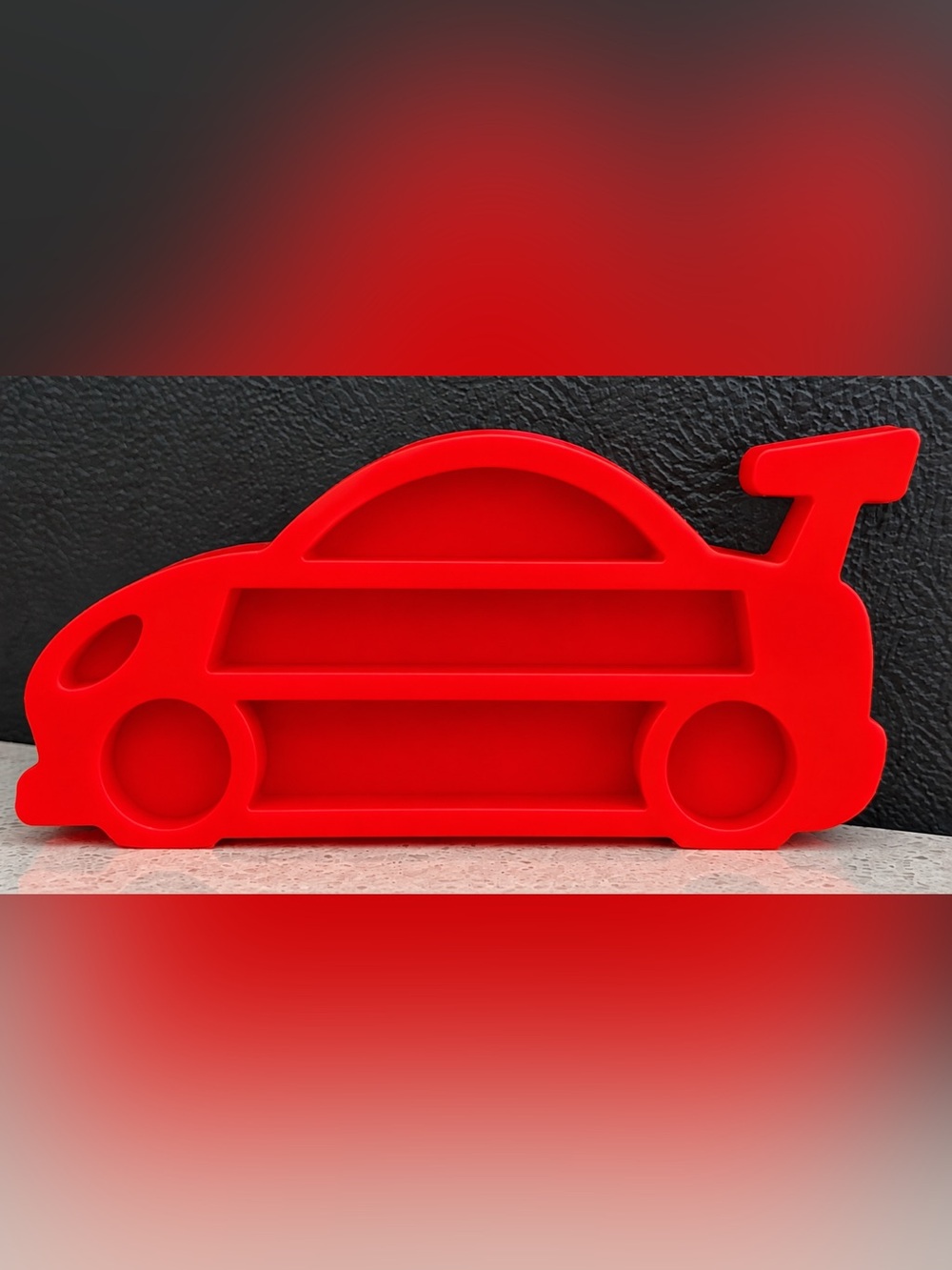 Red Car-Shaped Desk Organizer by